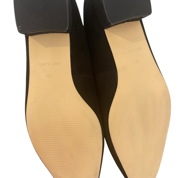 Talbots Womens Sueded Leather Block Heel Black Pumps - Picture 5 of 8